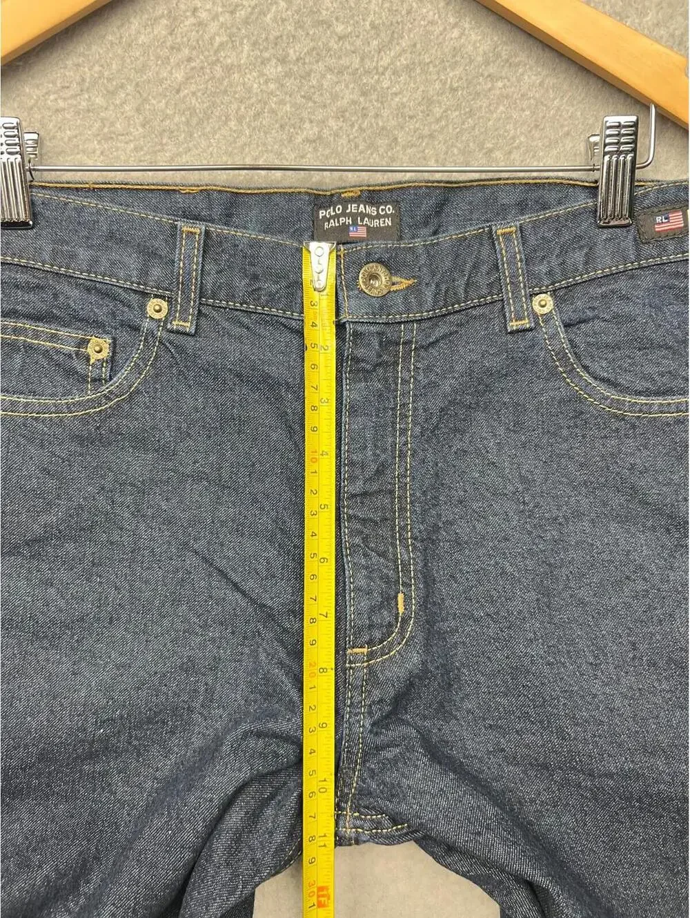 y2k 90s Polo Ralph Lauren Jeans Boys 18 Blue Straight Leg Cotton Classic Med Was